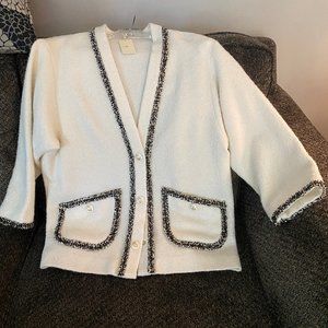 Maje Venala Oversized Contrast Trim Jacket